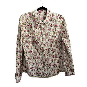 Nine & Co Weekend Floral Cowgirl  Western Snap Button Shirt Women XL